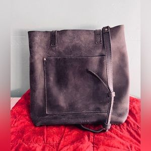 Portland Leather Goods tote with crossbody strap